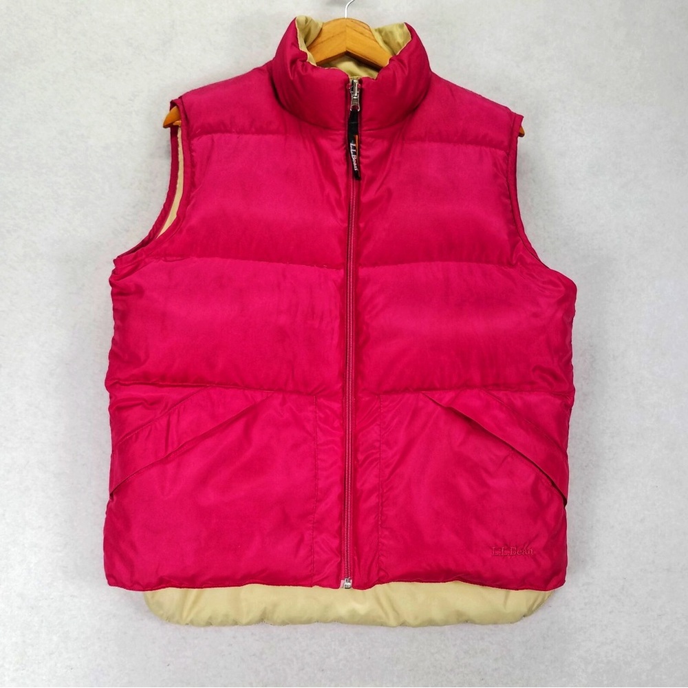 L.L. Bean Pink Puffer Vest Size S